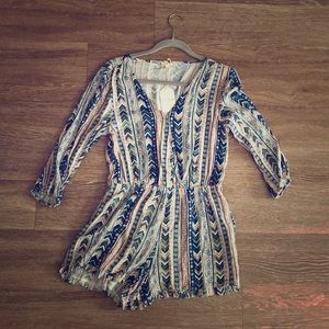 Multi color long sleeve romper